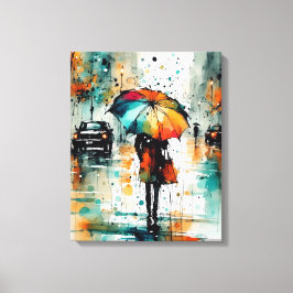 Lienzo Lluvia Veraniega En La Ciudad 2