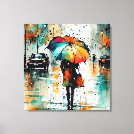 Lienzo Lluvia Veraniega En La Ciudad 2