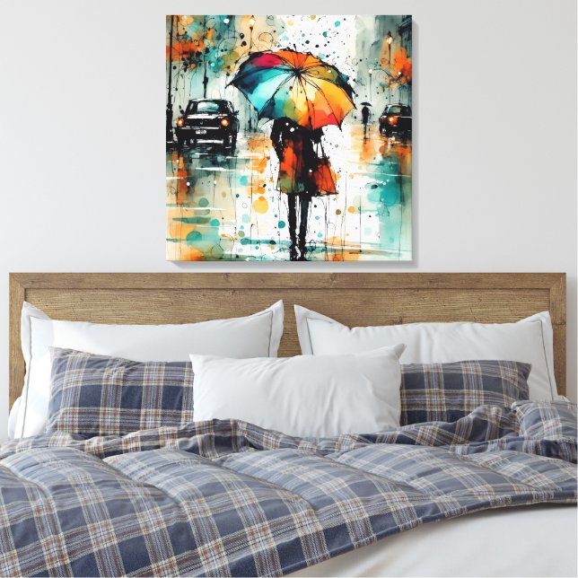 Lienzo Lluvia Veraniega En La Ciudad 2 (Insitu(Dormitorio))