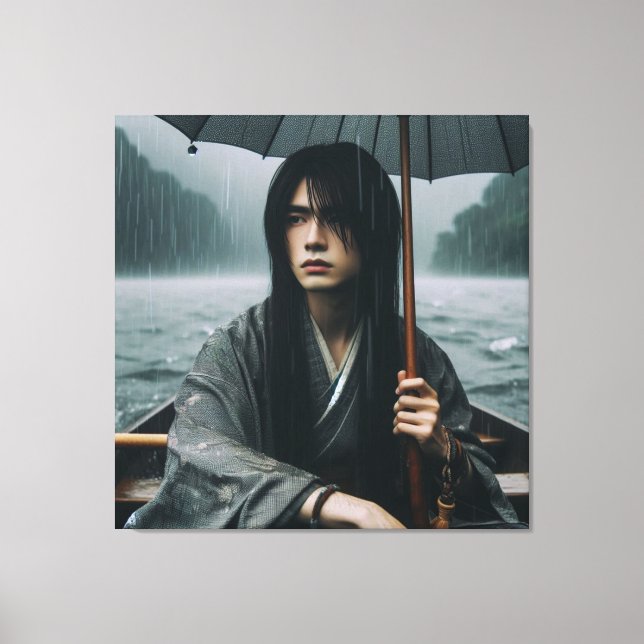 Lienzo Lluvia y reflexión (Anverso)