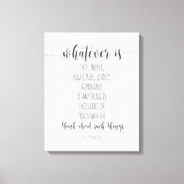 Lienzo Lo Que Sea Verdadero, Noble Derecho, Filipinas 4:8