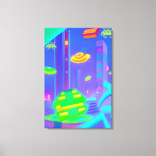 Lienzo Lo Retro Invadió el Futurismo