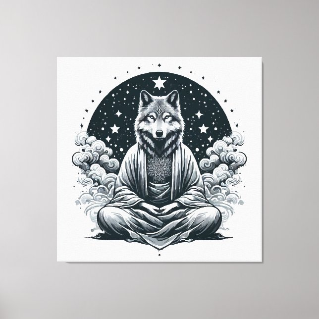 Lienzo Lobo Consciente (Anverso)