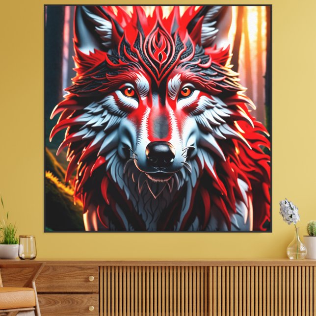 Lienzo Lobo de tribu (Insitu (Sala de estar))