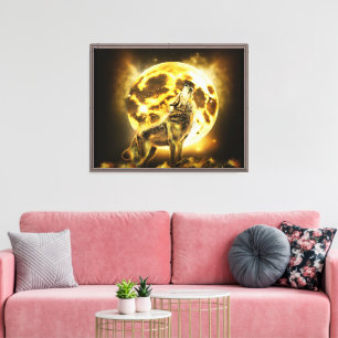 Lienzo Lobo dorado