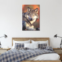Lobo gris envuelto