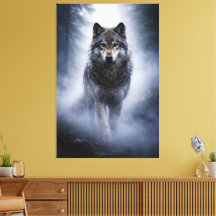 Lobo Majestuoso – Presencia Silenciosa en la Niebl