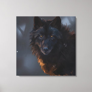 Lienzo Lobo negro
