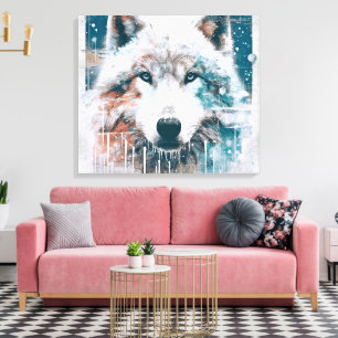 Lienzo Lobo Polar 3D