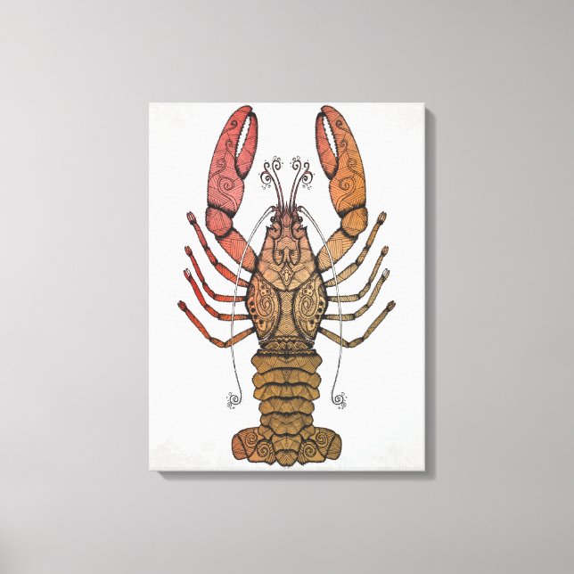 Lienzo Lobster de estilo (Anverso)