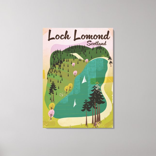 Lienzo Loch Lamond Escocia (Anverso)