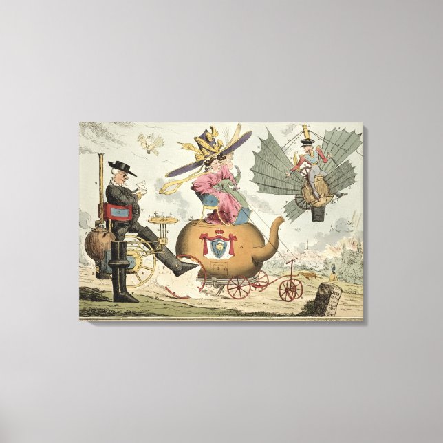 Lienzo Locomoción - Caminar en vapor, en vapor, Fl (Anverso)