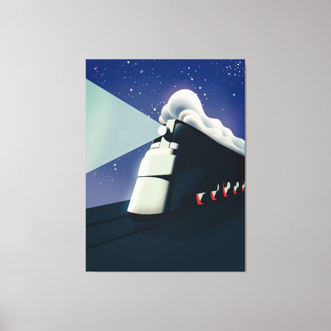 Lienzo Locomotora Art Deco (Anverso)