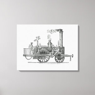 Lienzo Locomotora de vapor temprana