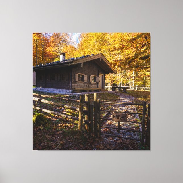 Lienzo Log Cabin In The Woods (Anverso)