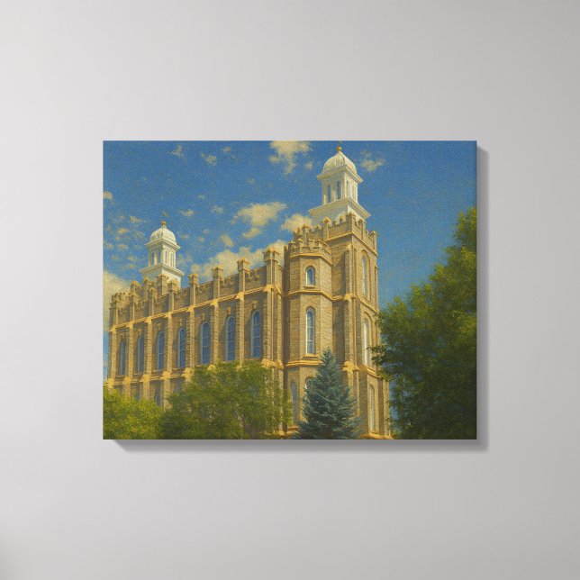 Lienzo Logan Utah Temple Painting™ LDS Wall Art Canvas (Anverso)