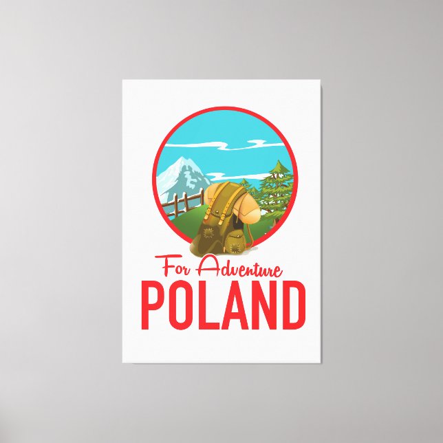 Lienzo Logo de Adventure Poland Travel (Anverso)