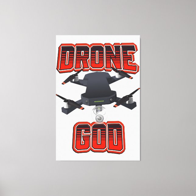 Lienzo Logo de Drone God (Anverso)