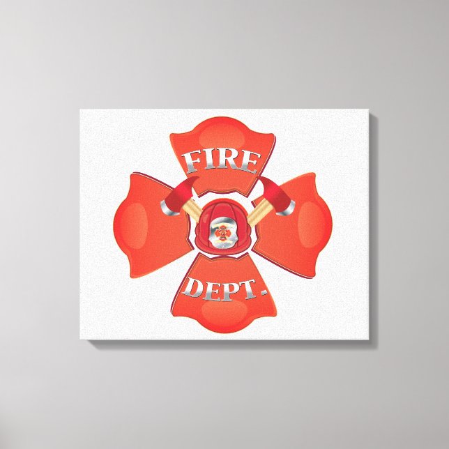 Lienzo Logo De Fire Dept (Anverso)