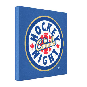 Lienzo Logo de la Noche de Hockey en Canadá