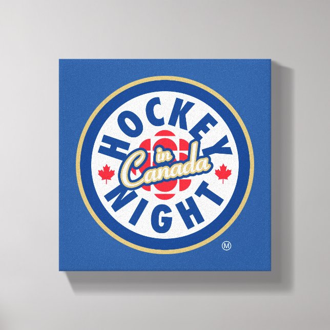 Lienzo Logo de la Noche de Hockey en Canadá (Anverso)