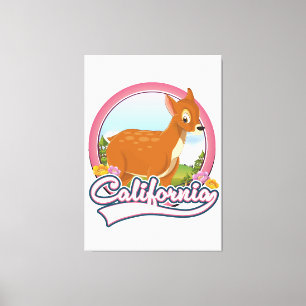 Lienzo Logo de las vacaciones en California Deer