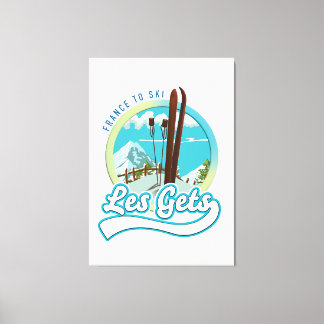 Lienzo Logo de Les Gets francia para esquiar