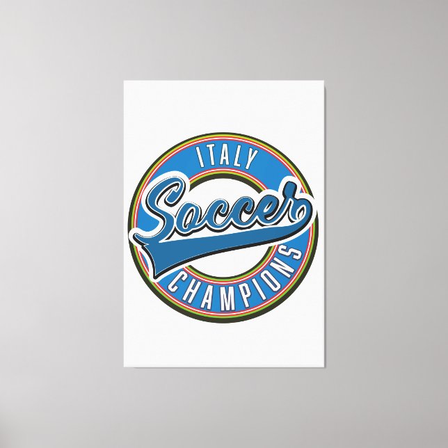 Lienzo Logo de los campeones de fútbol de España. (Anverso)