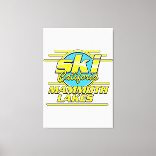 Lienzo Logo de Mammoth Lakes California Ski