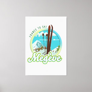 Lienzo Logo de Megève france ski