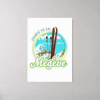 Lienzo Logo de Megève france ski