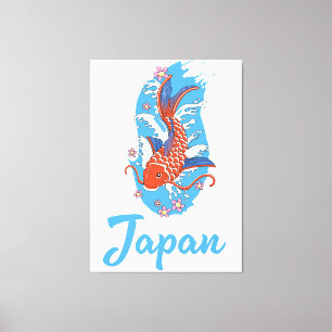 Lienzo Logo de Pesca de Japón