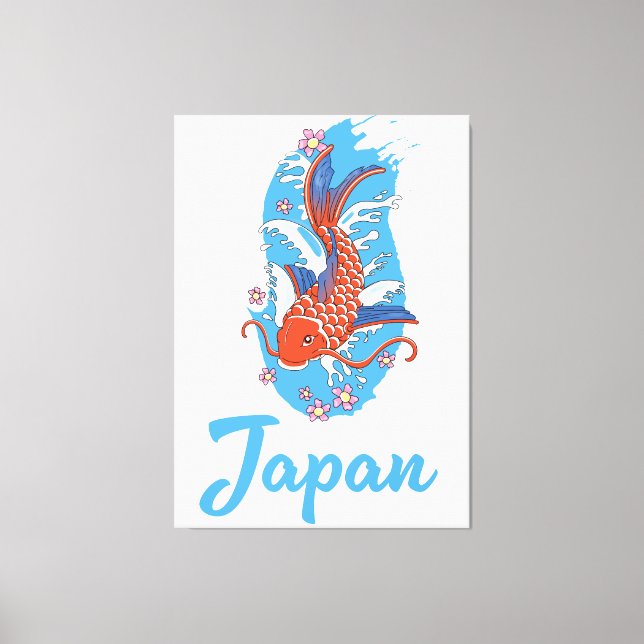 Lienzo Logo de Pesca de Japón (Anverso)