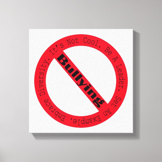 Lienzo Logo de Stop Bullying de Shirley Taylor (Anverso)