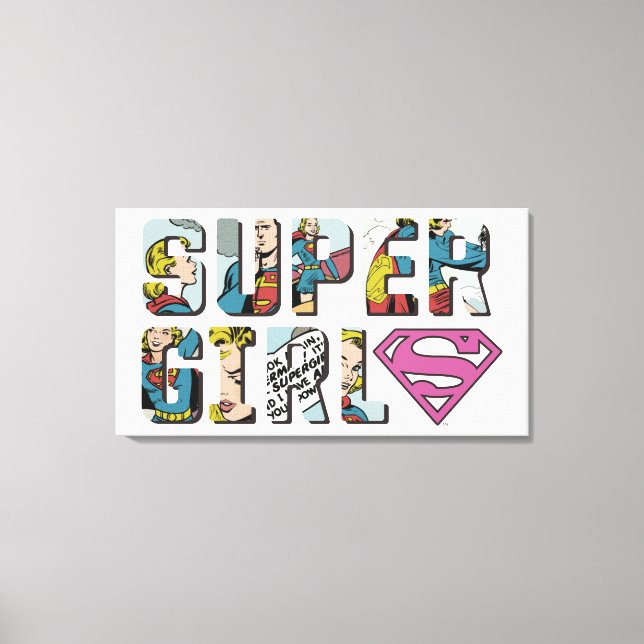 Lienzo Logo de Supergirl Comic (Anverso)