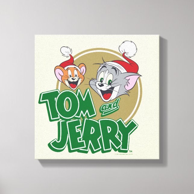 Lienzo Logo de Tom y Jerry Holiday (Anverso)