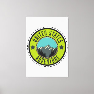 Lienzo Logo de United States Adventure