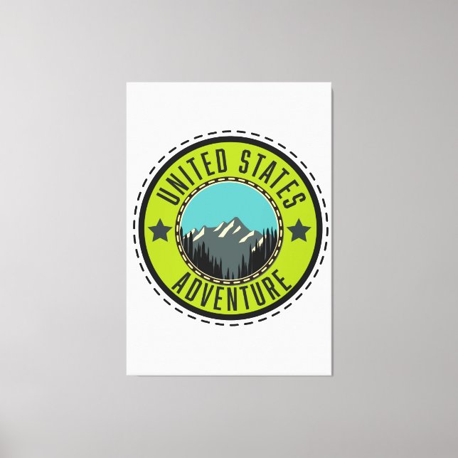 Lienzo Logo de United States Adventure (Anverso)
