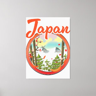 Lienzo Logo de viaje de Japón