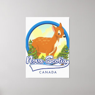 Lienzo Logo de viaje de Nueva Escocia Canadá