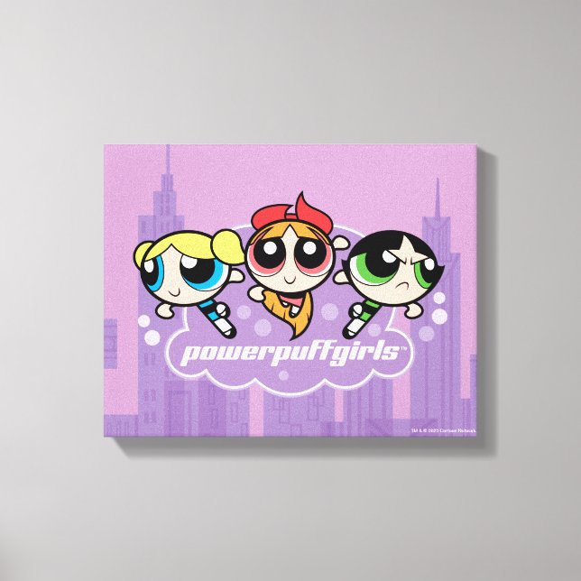 Lienzo Logo del equipo de Chicas Powerpuff (Anverso)