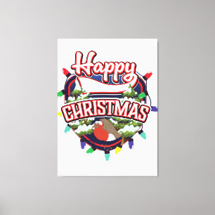 Lienzo Logo del personalizado Navidades felices