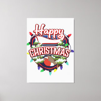 Lienzo Logo del personalizado Navidades felices