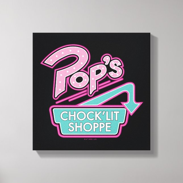 Lienzo Logo rosa de la tienda "chock'Lit" del Pop (Anverso)