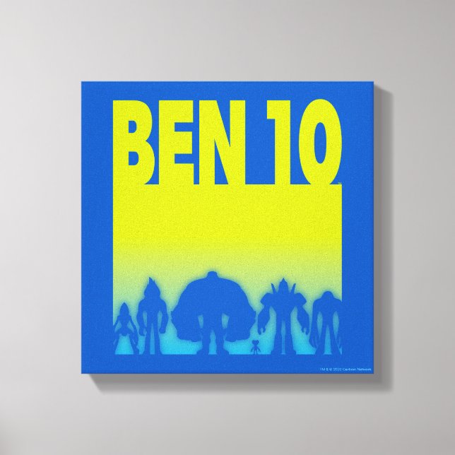 Lienzo Logotipo Ben 10 Alien Line-up (Anverso)