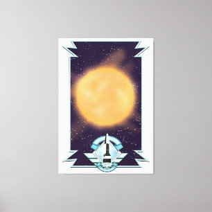 Lienzo Logotipo de ciencia ficción al estilo vintage de l