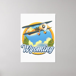 Lienzo logotipo de dibujos animados de Wyoming