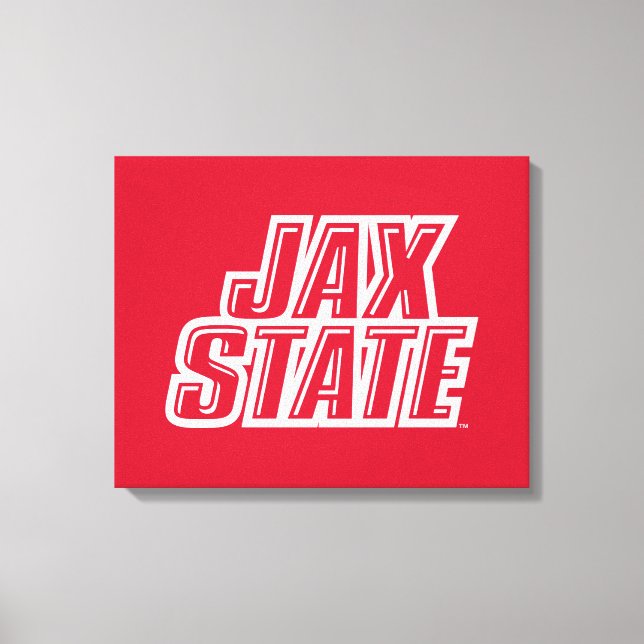 Lienzo Logotipo de Jacksonville State University JAX STAT (Anverso)