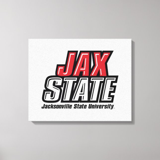 Lienzo Logotipo de Jacksonville State University JAX STAT (Anverso)