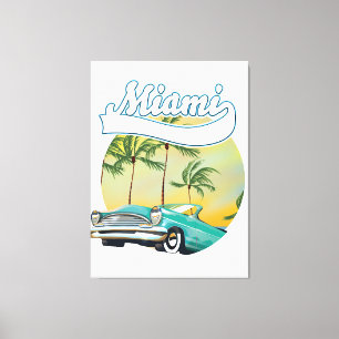 Lienzo logotipo de Miami Sunset